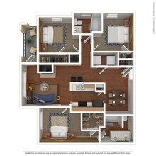 3 Bed 2 Bath 1292 SqFt (1249 Net) 1506 floor plan